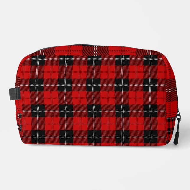 Neceser Tartan Rojo y Negro Escocés (Anverso)