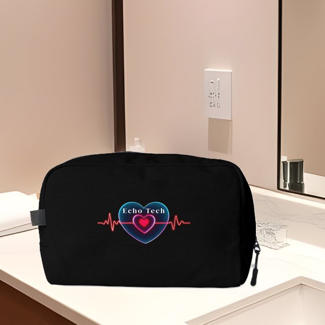 Neceser Tecnología de Echo | latido | EKG (Zazzle Echo tech _ Heartbeat _ EKG Dopp Kit)