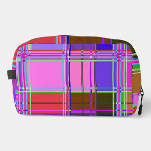 Neceser Tela de cuadros rosa estampado Madras