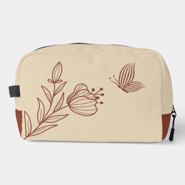 Neceser Terracota floral romántica (Anverso)