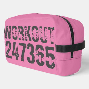 Neceser Texto desgastado y raspado Workout 247365 rosa