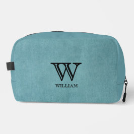 Neceser Textura de cuero Nombre de monograma negro