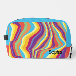 Neceser Tiras retro coloridas y curvadas personalizadas