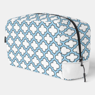 Neceser Trellis azul blanco y bebé, Entramado, Quatrefoil