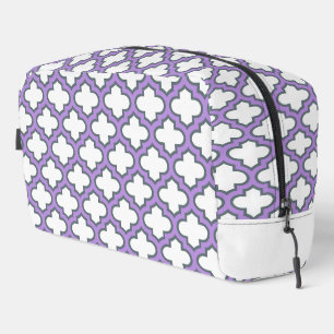 Neceser Trellis blanca y púrpura, Entramado, Quatrefoil