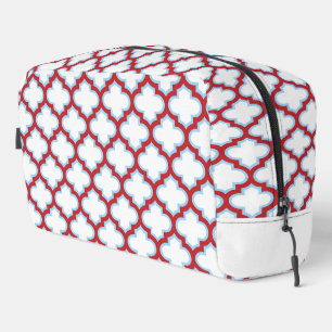 Neceser Trellis blanca y roja, Entramado, Quatrefoil