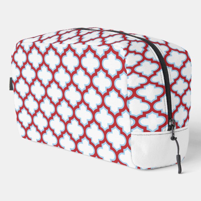 Neceser Trellis blanca y roja, Entramado, Quatrefoil (Esquina derecha)
