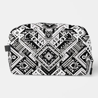 Neceser Tribal monocromo- negrita simetría en negro