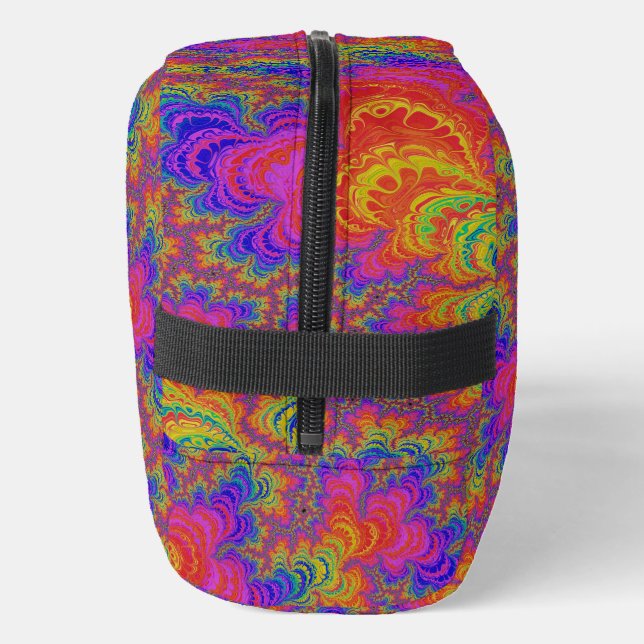 Neceser Trippy Funky Bold Vibrante Rainbow Abstrtal (Izquierda)