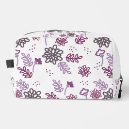 Neceser Trousse de toilette élégante au motif floral mauve