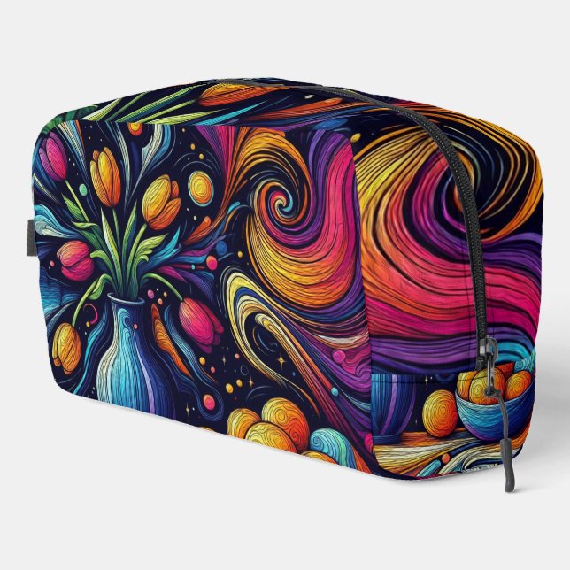 Neceser Tulipanes de colores vivos en un jarrón (Esquina derecha)