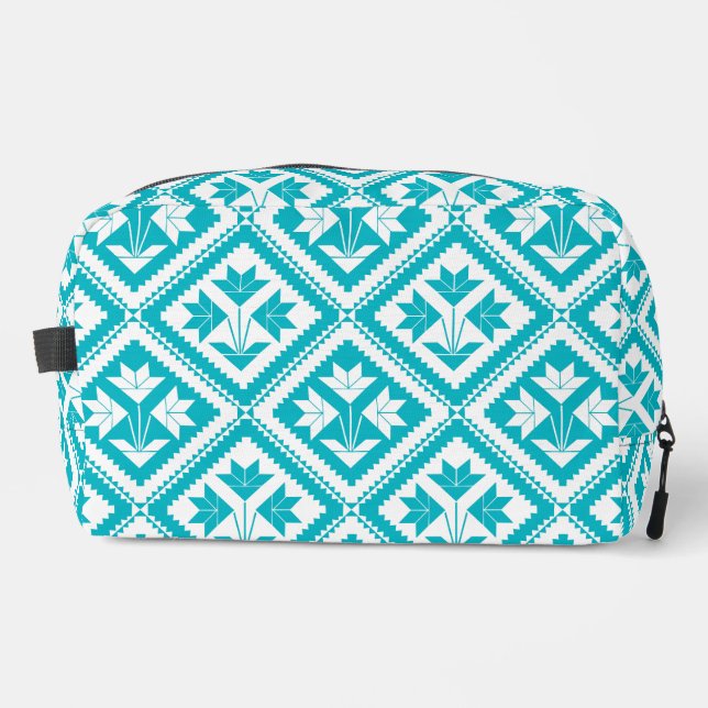 Neceser Turquoise Floral Quilt Toiletry Bag (Anverso)