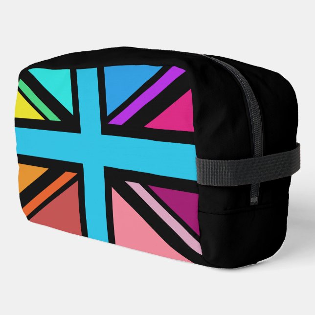 Neceser Unión Jack/Bandera Multicolorizado+Diseño Negro (Esquina izquierda)
