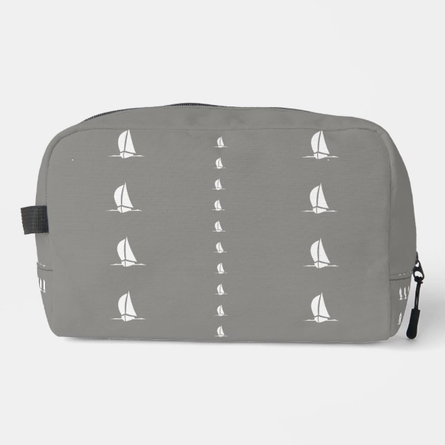 Neceser Velero Navegando Gris Blanco Hombres (Anverso)