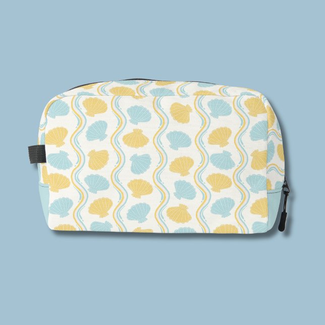Neceser Verano de concha y olas de playa (Seashells and ocean waves toiletry bag)