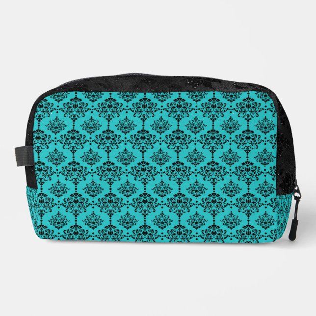 NECESER VERDE AZULADO CON DISEÑOS ORNAMENTALES NEGROS (Anverso)