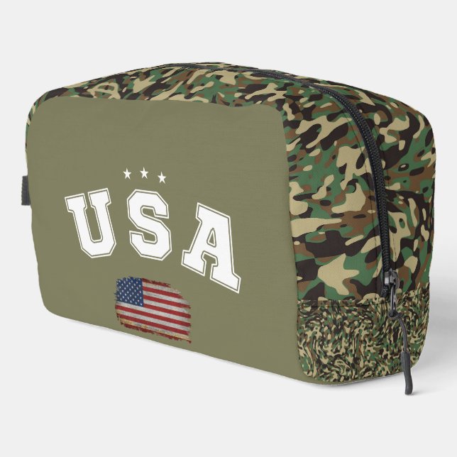 Neceser Veteranos Patrióticos de la Bandera Estadounidense (Esquina derecha)