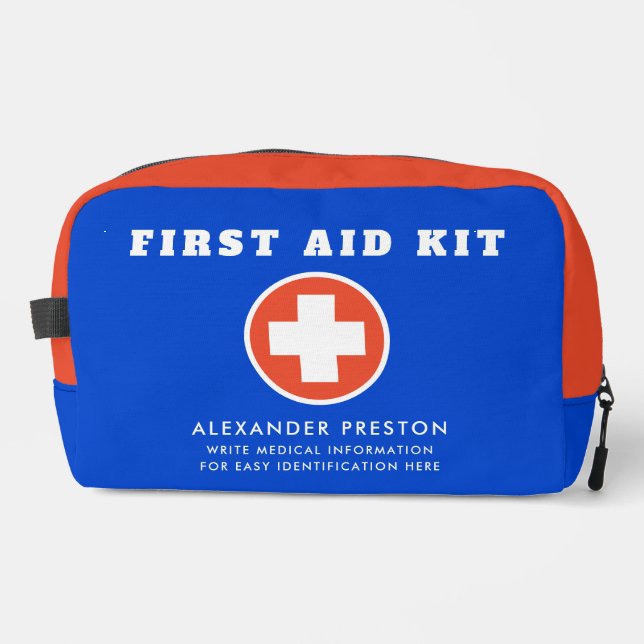 Neceser Viajes médicos cruzados de Naranja azul de primero (Anverso)