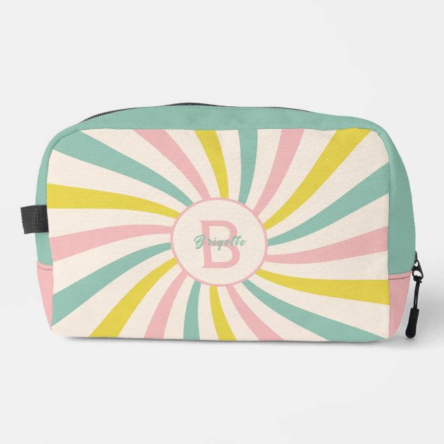 Neceser 'Vibes Lollypop', giratoria retro pastel impresa h (Anverso)