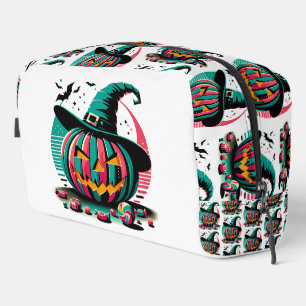 Neceser Vibrant Pop Art Witch Hat Pumpkin Halloween
