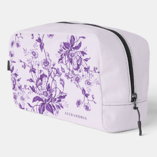 Neceser Vintage French Toile Purple Floral Bridal Shower