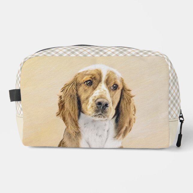 Neceser Welsh Springer Spaniel Pintura original de arte de (Anverso)