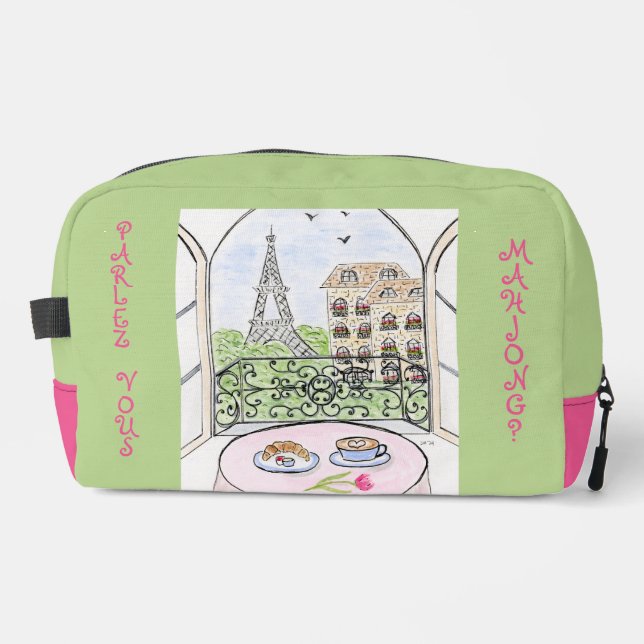 Neceser Whimsical Paris Eiffel Tower MAHJONG Zip Tile Bag (Anverso)