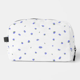 Neceser White Japanese Gentian Floral Pattern