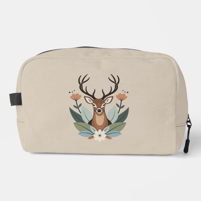 Neceser Woodland Harmony – Boho Deer Botanical Illustratio (Anverso)