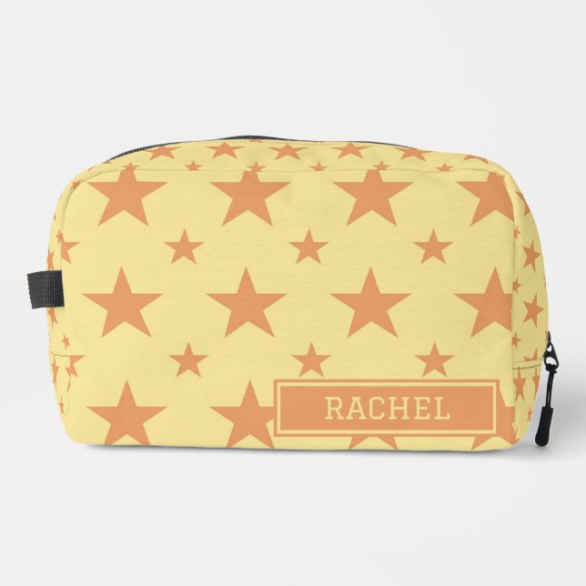 Neceser Yellow Orange Stars Pattern Constellation Cosmetic (Anverso)