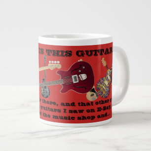Necesidad de una nueva taza de café de la guitarra