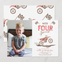 Necesita 4 Invitaciones de Cumpleaños de Velocidad