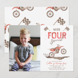 Necesita 4 Invitaciones de Cumpleaños de Velocidad