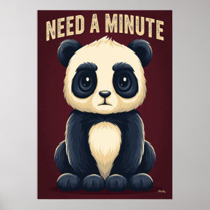 Necesita un Minuto Panda – Arte Divertido de Perso