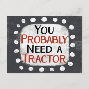 Necesita una tarjeta postal para el tractor