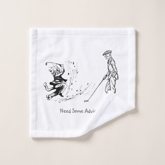 ¿Necesitas Consejo (gatito divertido de golf)? (Toallita)