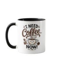 Necesito Café AHORA Taza de Regalo para Amante del