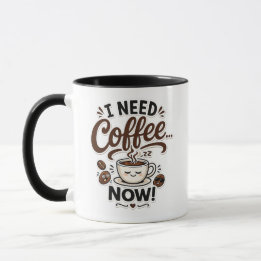 Necesito Café AHORA Taza de Regalo para Amante del