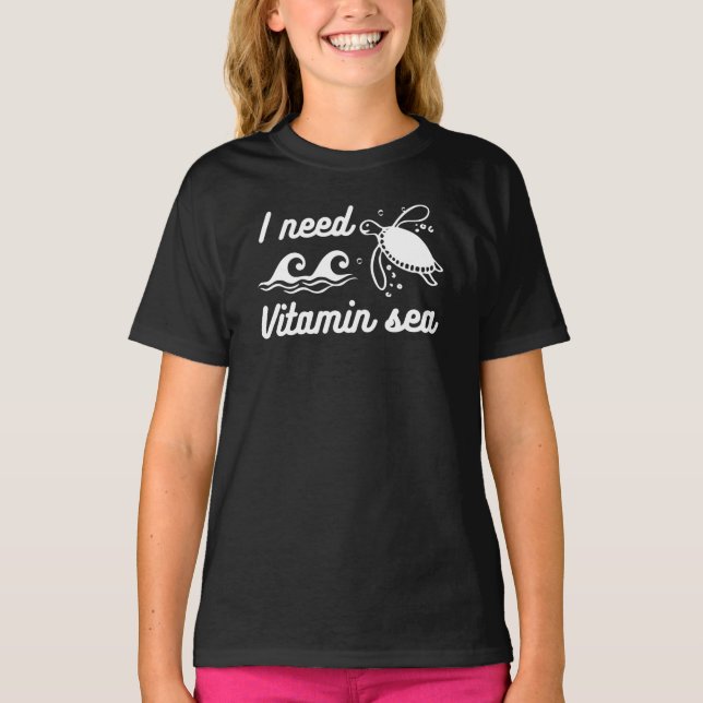 Necesito camiseta de tortuga marina de vitamina (Anverso)