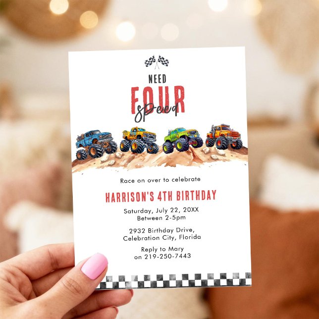 Necesito Invitación de Cumpleaños de Camión Monstr (Subido por el creador)