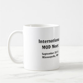 "Necesito taza de la reunión de la MOD del café"
