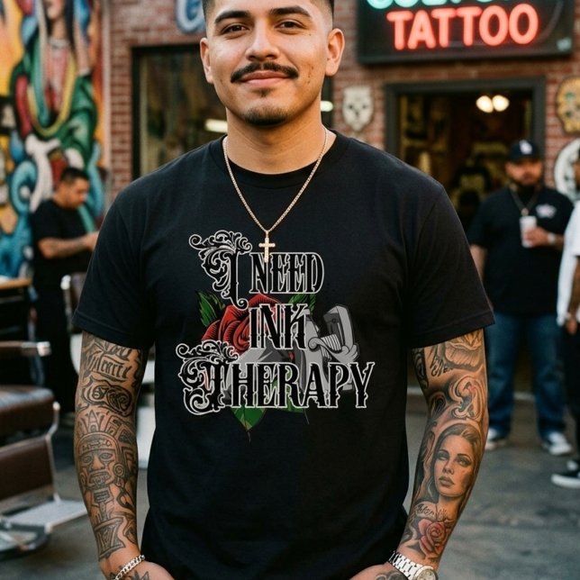 Necesito terapia de tinta camiseta (I need ink therapy T-shirt)