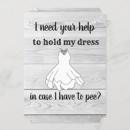 Necesito tu ayuda para orinar Invitación de boda M