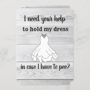 Necesito tu ayuda para orinar Invitación de boda M