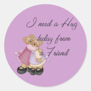 Necesito un abrazo hoy de un amigo Pegatina