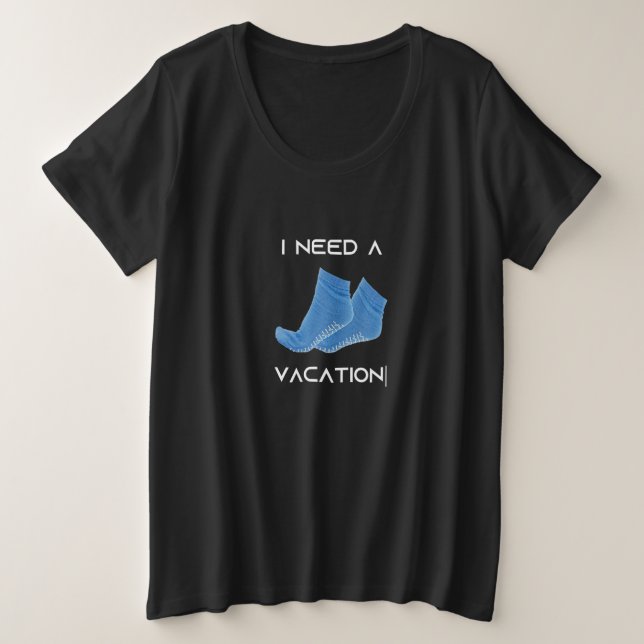 Necesito unas VACACIONES CON CALCETINES ANTIDESLIZ (Anverso del diseño)