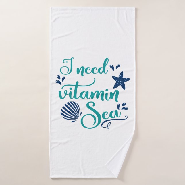necesito vitamina mar (Toalla de baño)