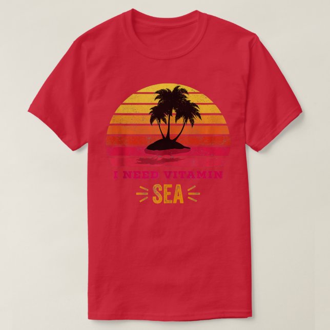 Necesito Vitamina Sea Beach Thank Top (Diseño del anverso)