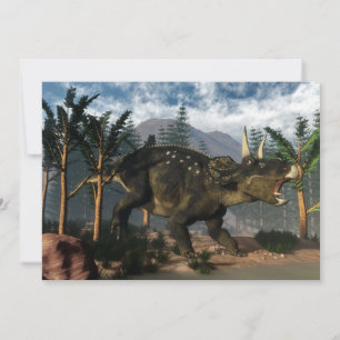 Nedoceratops rugiendo mientras se ejecuta - proces