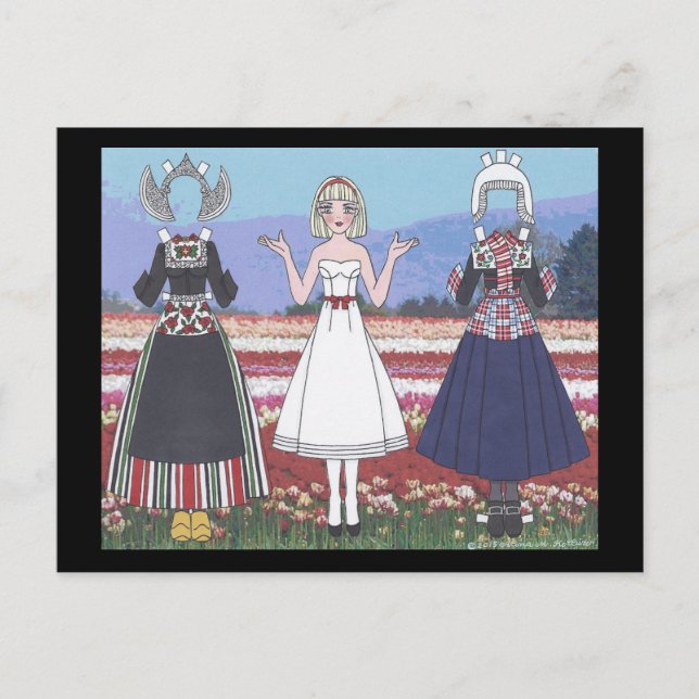 Neeltje de la postal de la muñeca de papel de los  (Anverso)